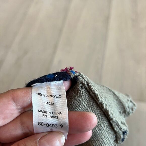 Woman Within Cardigan Tan Blue Size S - Picture 7 of 8